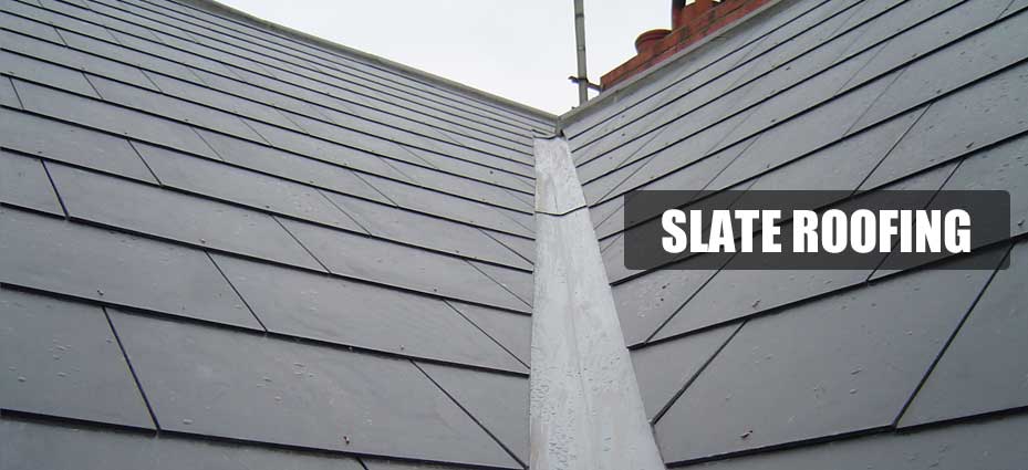 new slate roof installation